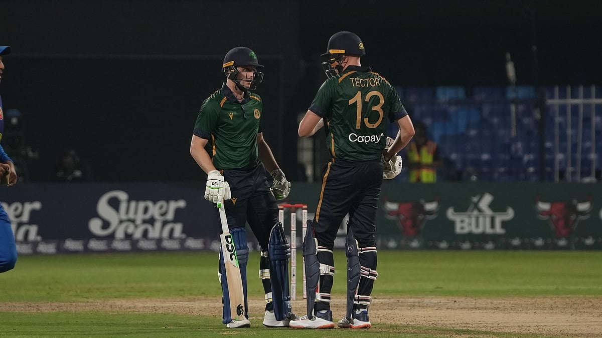 Photo: X/ @cricketireland : Afghanistan vs Ireland, 1st ODI in Sharjah, UAE.