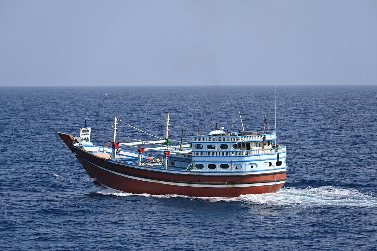 Hijacked Iranian Fishing Vessel 'Al-Kambar' rescued by Indian Navy