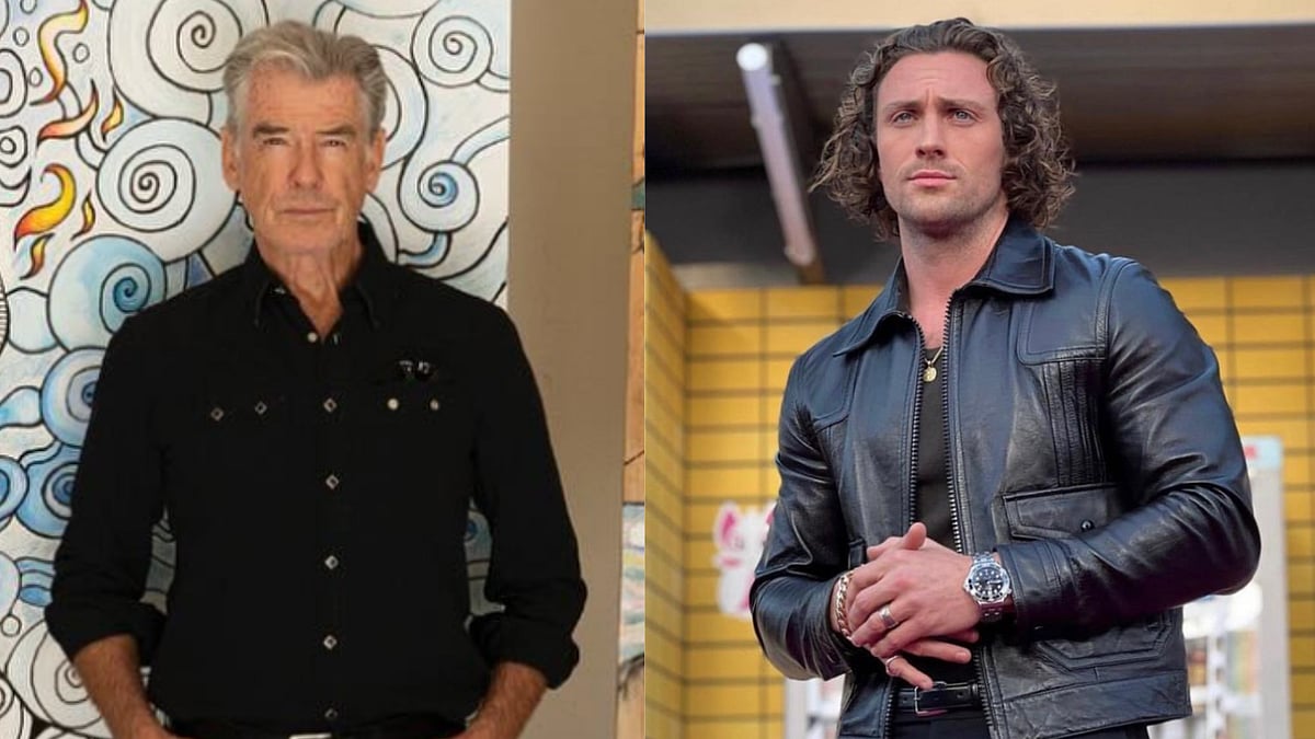 Instagram : Pierce Brosnan, Aaron Taylor-Johnson