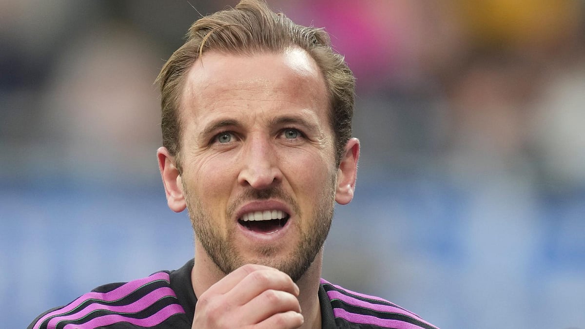 Photo: Michael Probst/AP : Harry Kane suffered an ankle injury playing for Bayern Munich.
