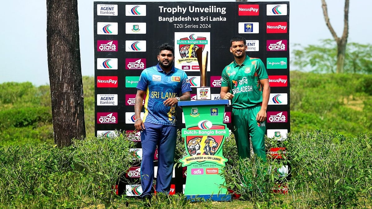 Bangladesh Vs Sri Lanka T20I Series trophy unveiling.  - (Photo: X|BCBtigers) 