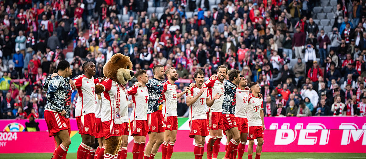 X/@FCBayernEN : Bayern, second in the Bundesliga table, trail Bayer Leverkusen by 10 points with just eight games remaining in the season.