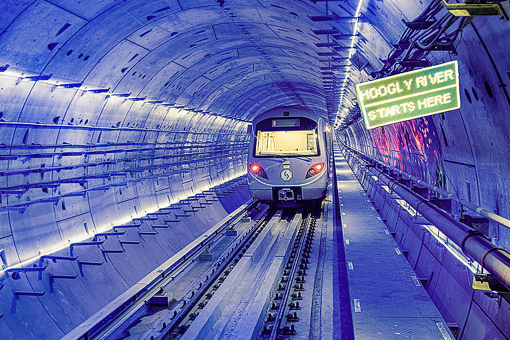 | Photo: PTI : India's first underwater metro in Kolkata