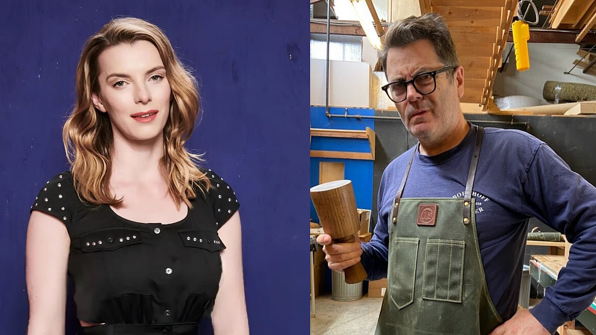 Instagram : Betty Gilpin, Nick Offerman