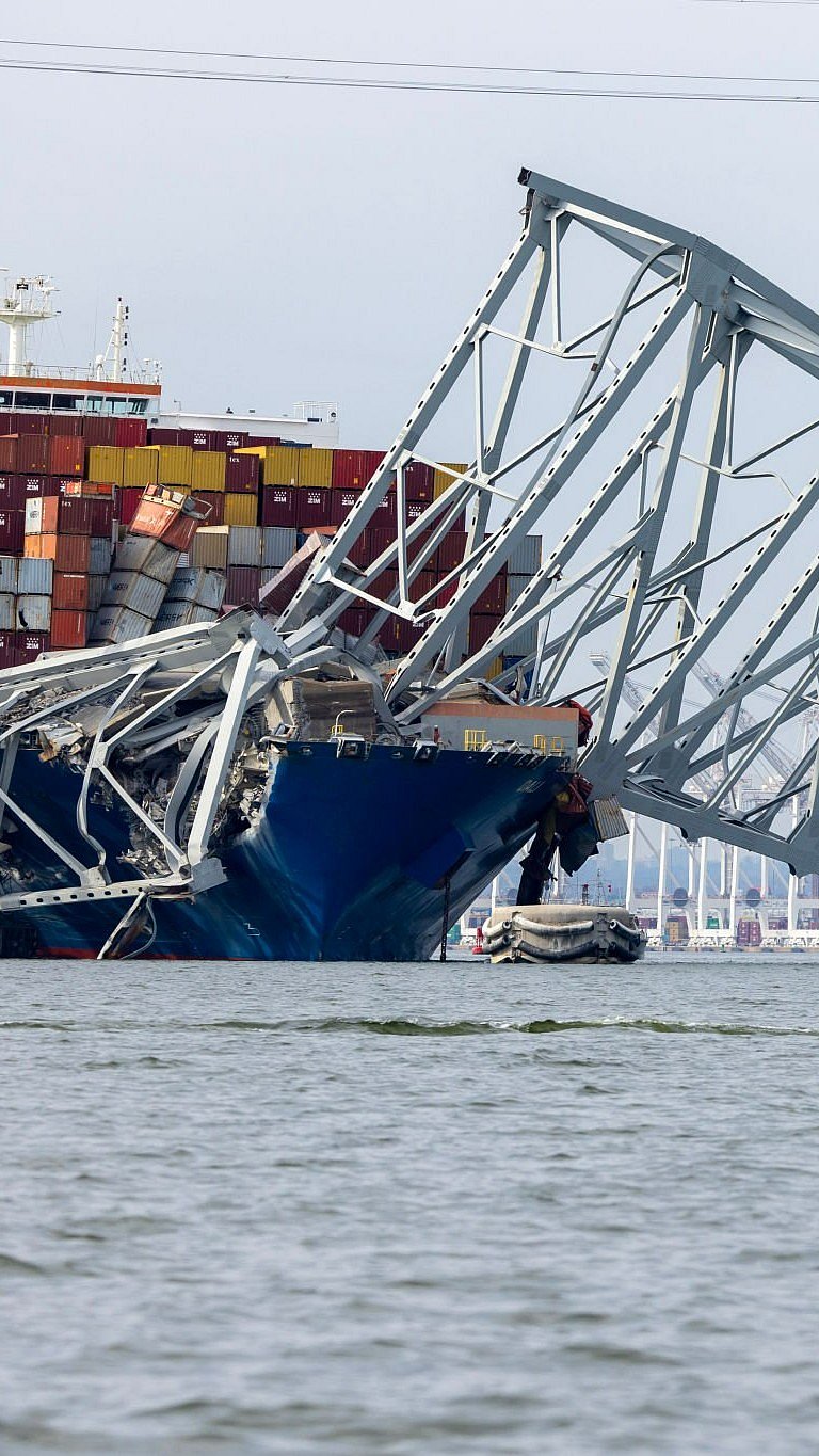 Getty images : Baltimore bridge collision