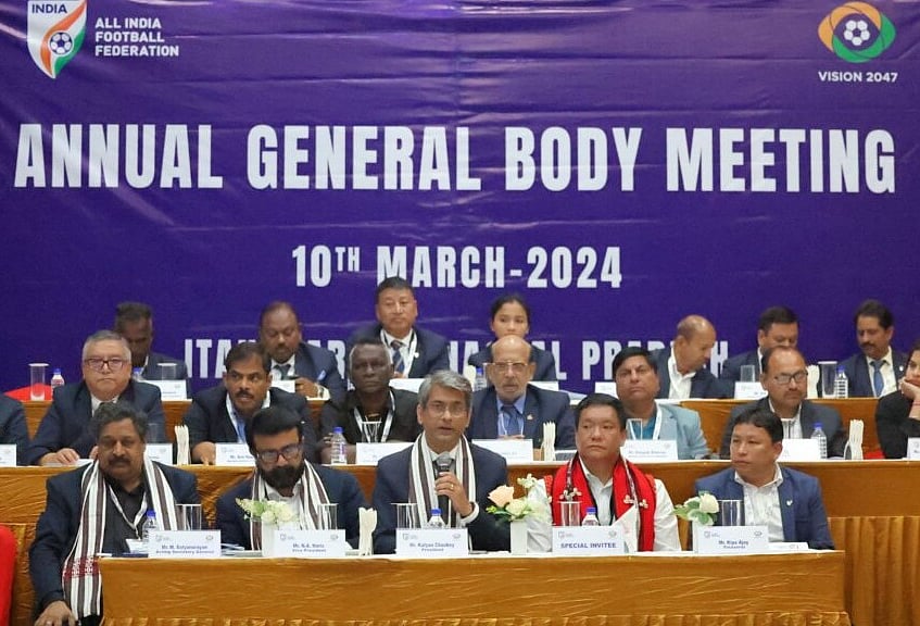 AIFF : AIFF president Kalyan Chaubey chaired the Executive Committee meeting in Itanagar, Arunachal Pradesh on March 10, 2024.