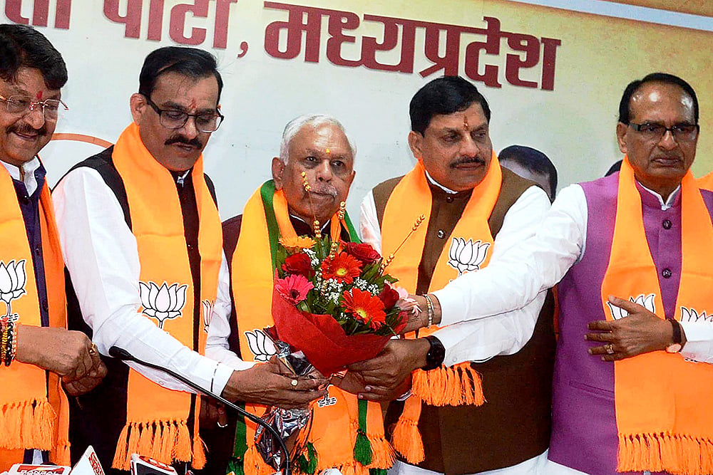 | Photo: PTI : Suresh Pachouri joins BJP