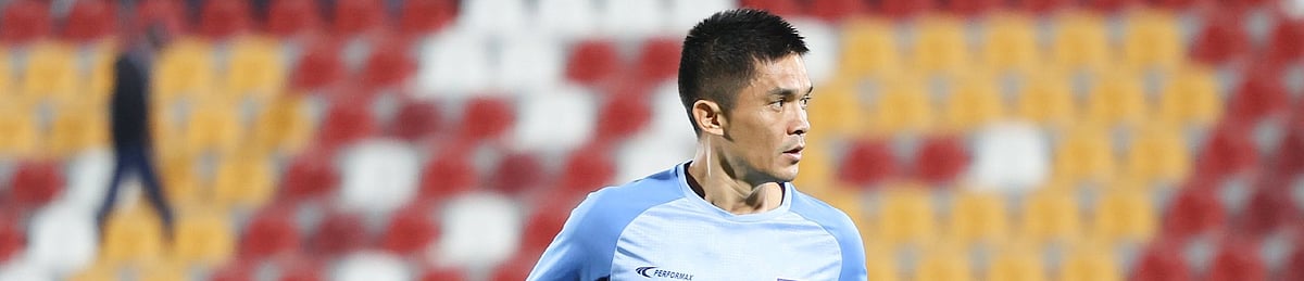 X/@IndianFootball : India captain Sunil Chhetri turned up for the 150th time in India blues.
