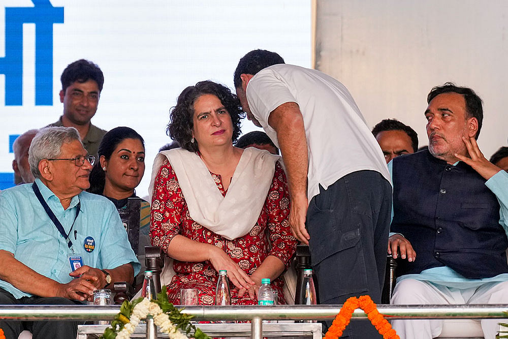 Photo: PTI/Shahbaz Khan : INDIA bloc Loktantra Bachao Rally in Delhi
