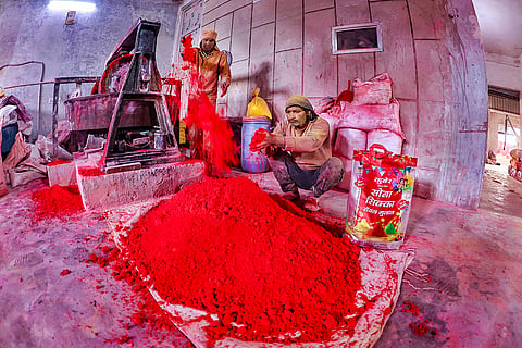 Preparations for Holi