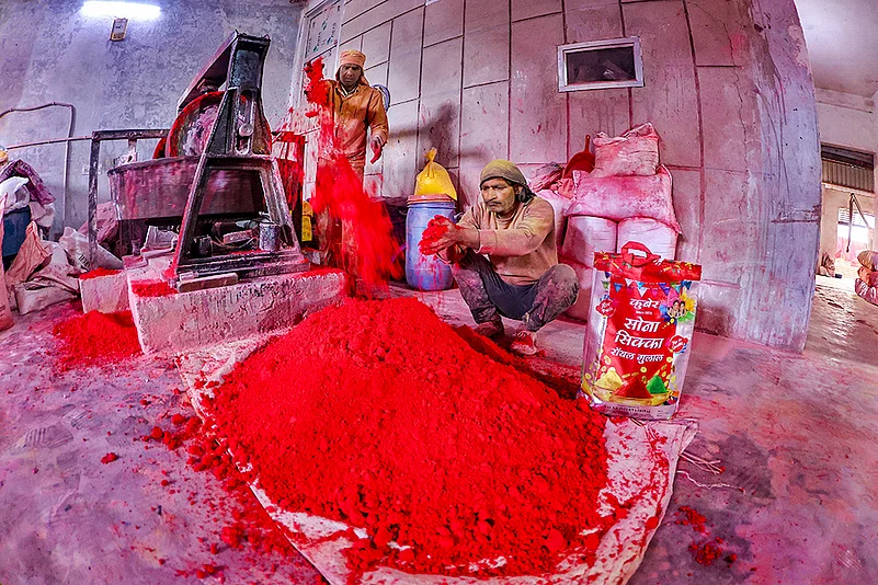 Preparations for Holi