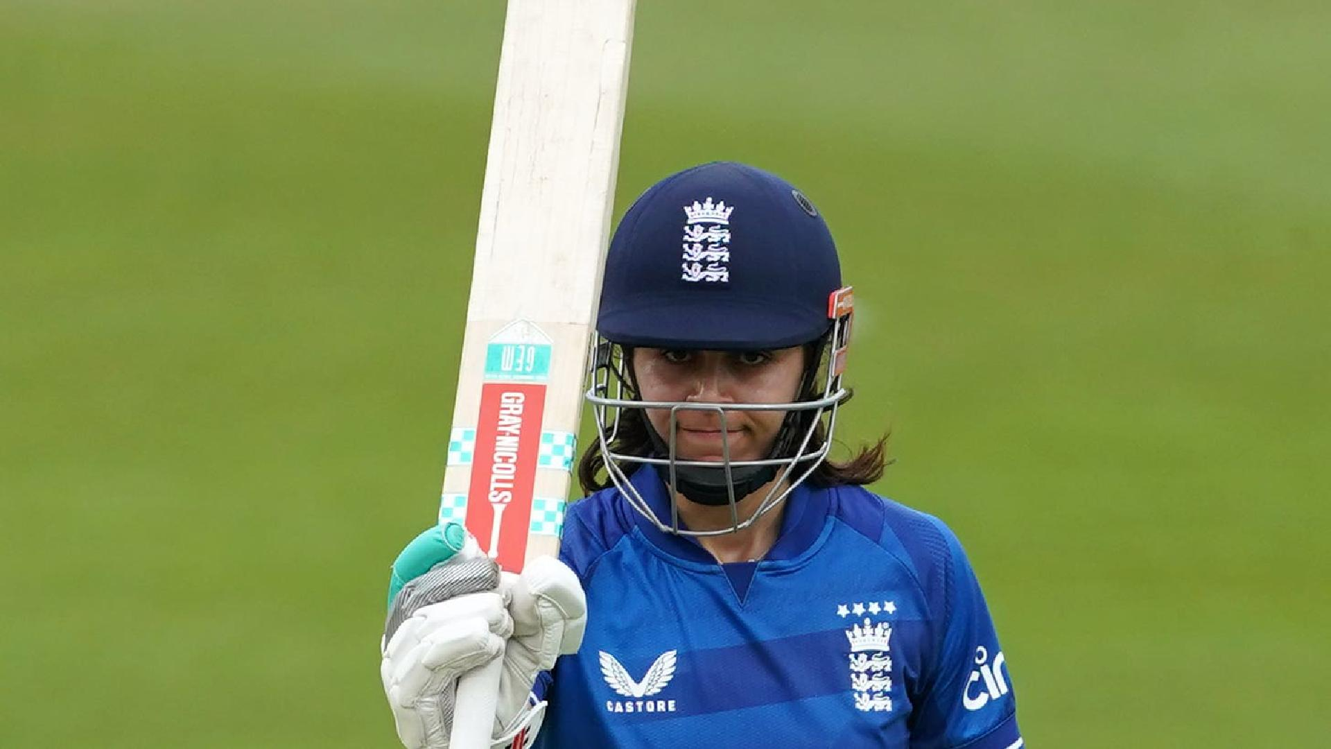 Joe Giddens/PA : Maia Bouchier scored 91 runs off 56 balls.