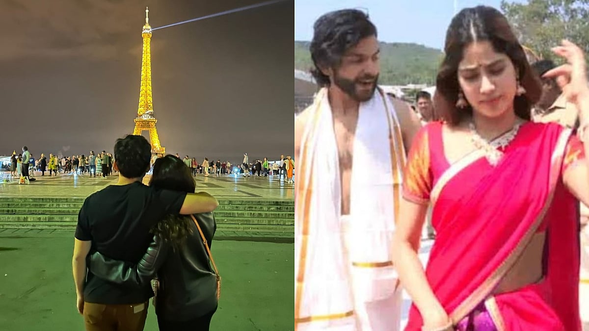 Instagram, X : Janhvi Kapoor and Shikhar Pahariya visit Tirupati temple