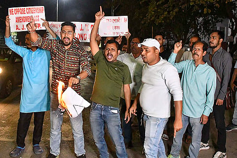 Protest after centre notified CAA rules