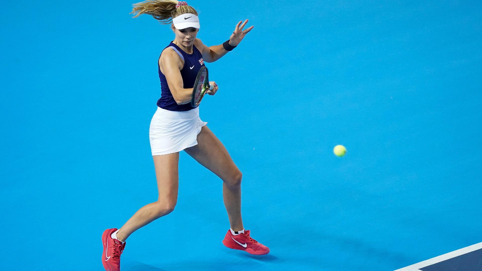 File Photo : Katie Boulter will play in the Great Britain vs Slovakia Semi-Final 2 of the Billie Jean King Cup Finals 2024.
