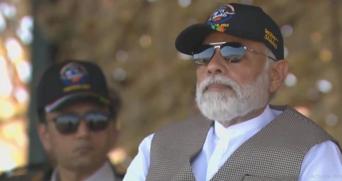PTI : Prime Minister Narendra Modi in Jaisalmer |