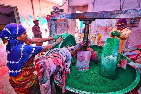 Preparations for Holi