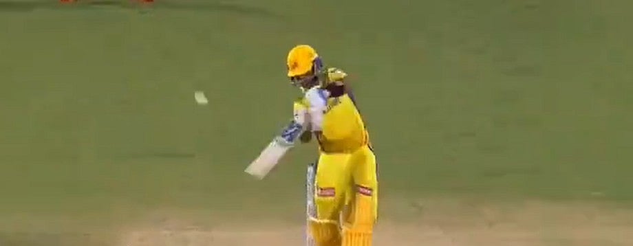 X Screenshot : Chennai Super Kings' Ajinkya Rahane hits the first of his two sixes against Royal Challengers Bengaluru in match 1 of IPL 2024.