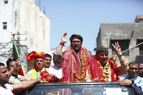 Jugal Kishore Sharma files nomination papers
