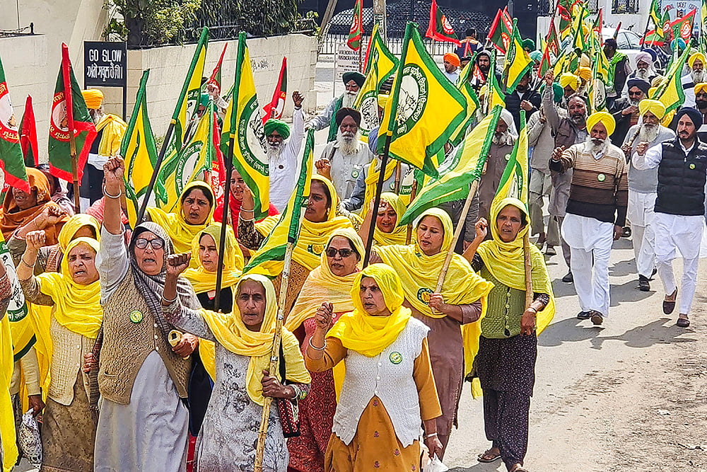 Farmers protest in Patiala