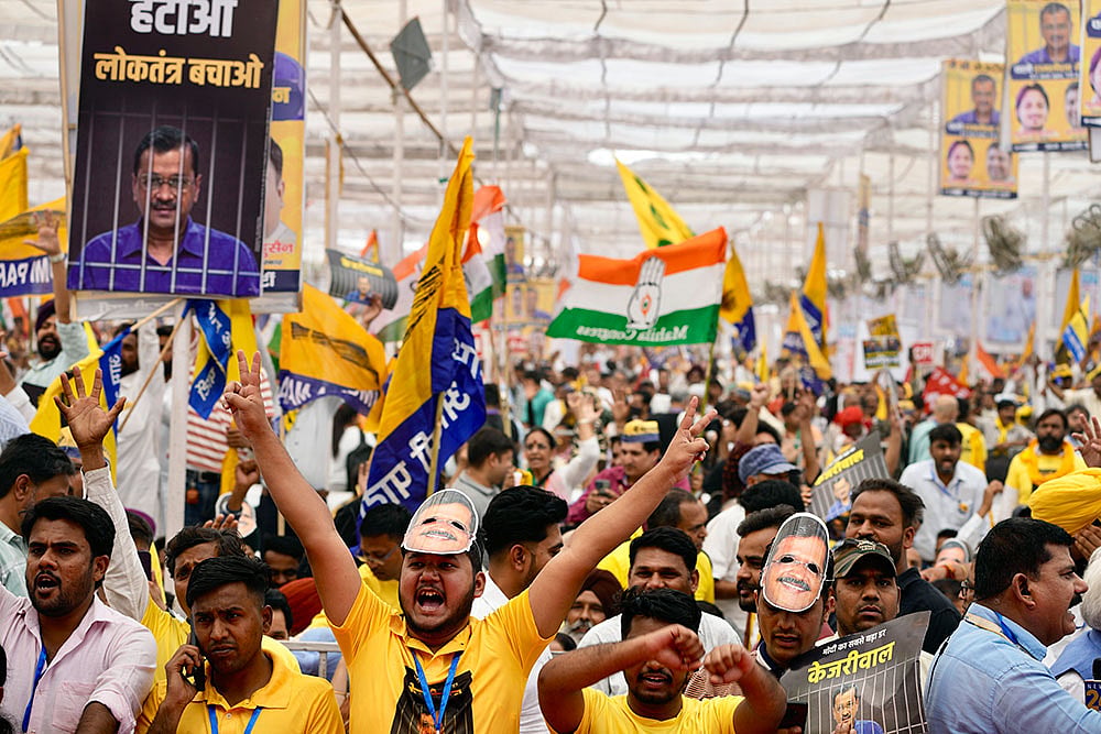 INDIA bloc Loktantra Bachao Rally in Delhi