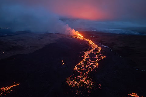 Grindavik volcano eruption