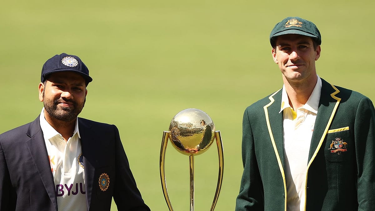 India captain Rohit Sharma (first from left) and Australian skipper Pat Cummins.  - File