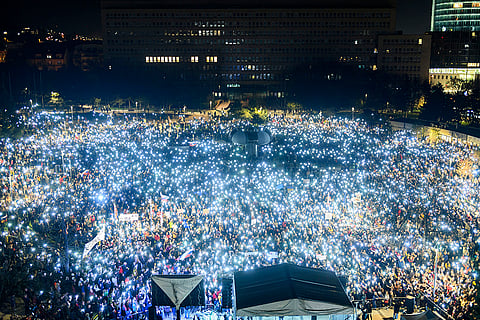 Protest against the government