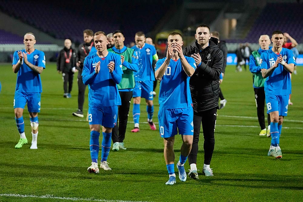 Photo: AP/Darko Vojinovic : Israel Iceland Euro 2024 Soccer