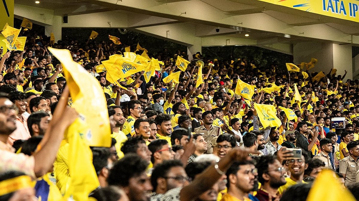 CSK fans during their opening match against RCB - X/@ChennaiIPL