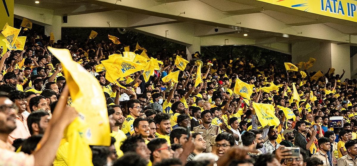 X/@ChennaiIPL : CSK fans during their opening match against RCB