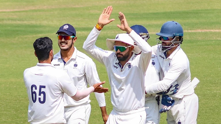 Madhya Pradesh cricket team in action - (PTI Photo)