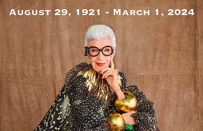 @iris.apfel/ Instagram : Fashion Icon Iris Apfel Dies At The Age Of 102