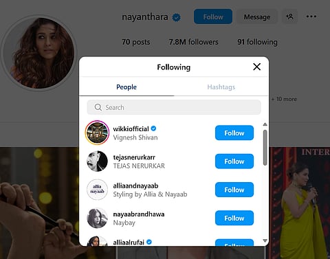 Nayanthara's followers