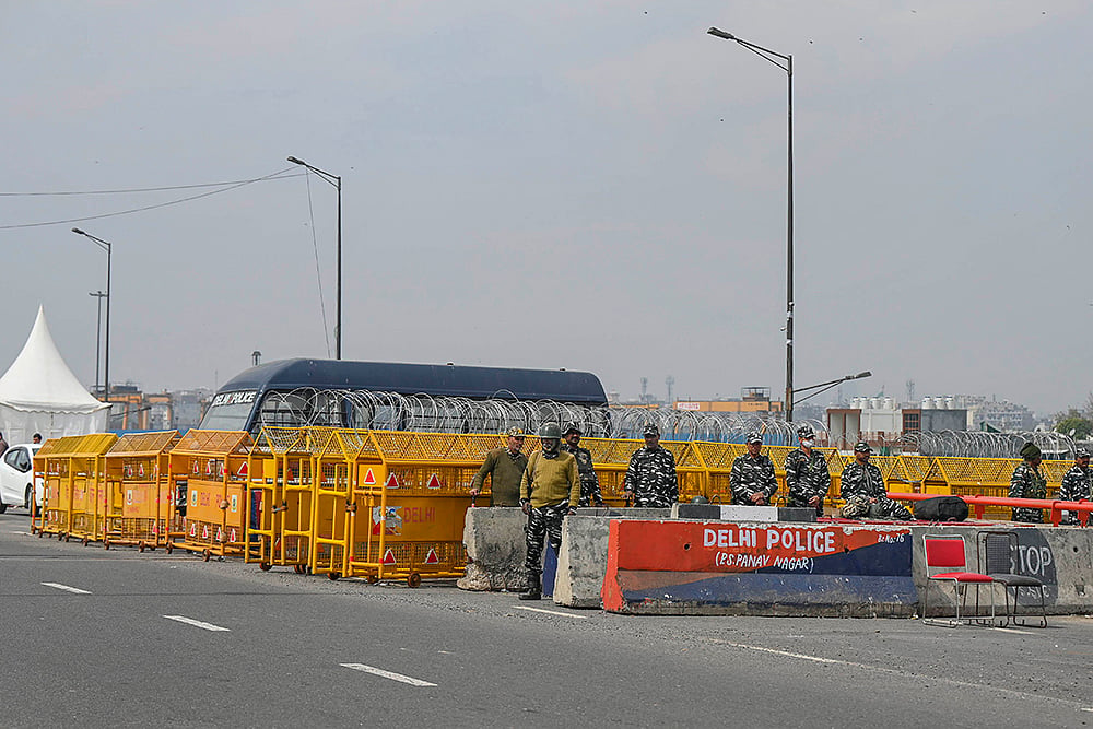 Farmers march: Security at Delhi borders