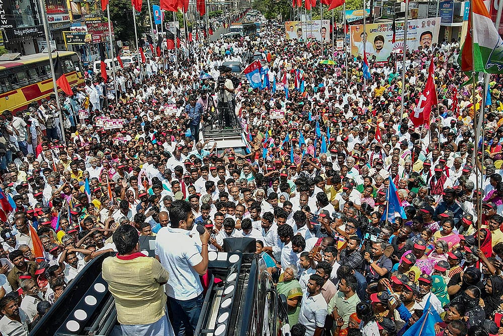 DMK campaign for LS polls in Theni