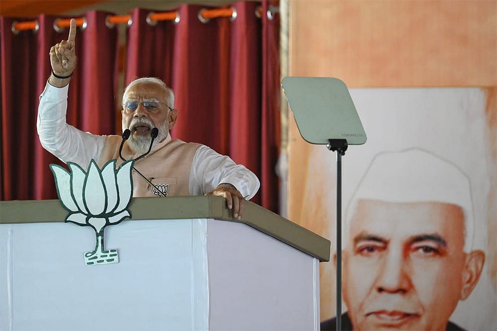 Photo: Suresh K Pandey/Outlook : Narendra Modi to kick off the NDA’s Lok Sabha poll campaign in Bihar