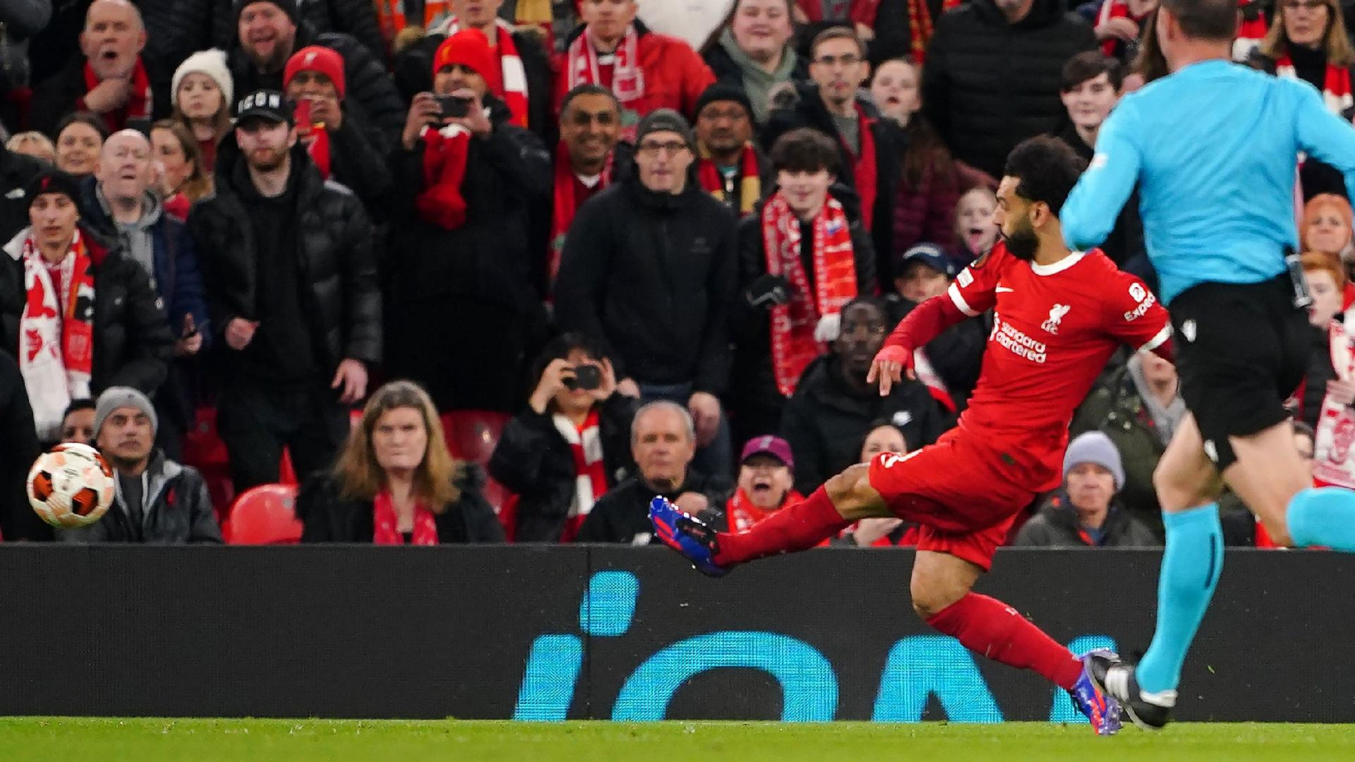  Peter Byrne/PA : Mohamed Salah made some Liverpool history.