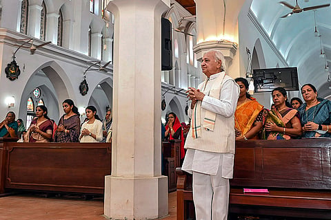 Arif Mohammad Khan visits church
