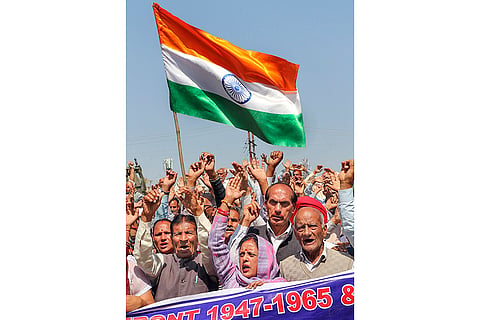 PoJK refugees protest in Jammu