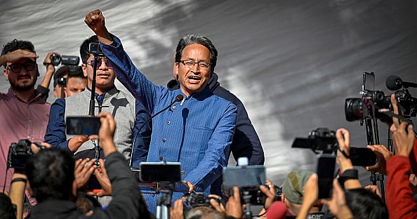 (Photo by Raj K Raj/Hindustan Times via Getty Images) : Reformist Sonam Wangchuk sits with other protestors from Ladakh stage protest for demand of statehood at Jantar Mantar, on February 15, 2023 in New Delhi.
(Representational Photo)
