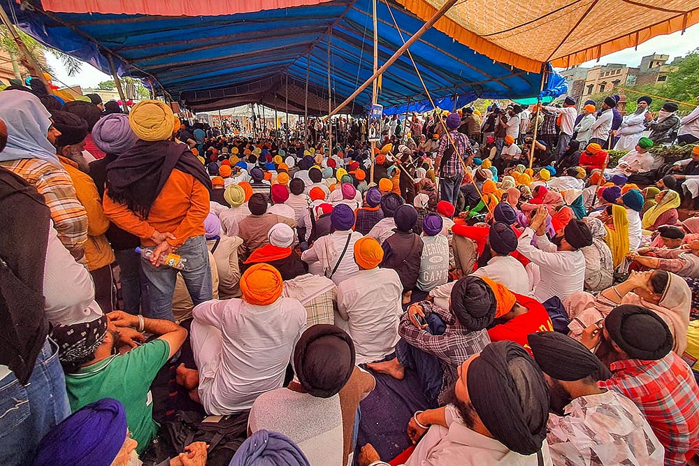 Amritpal Singhs supporters protest in Amritsar