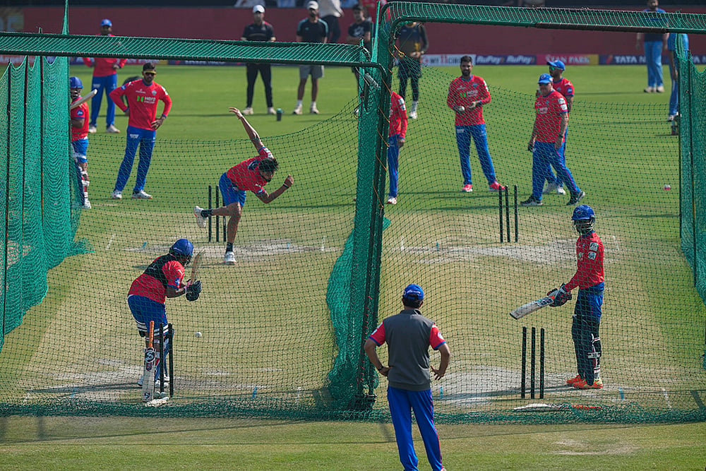 IPL 2024: Capitals' practice session - | Photo: PTI/Arun Sharma