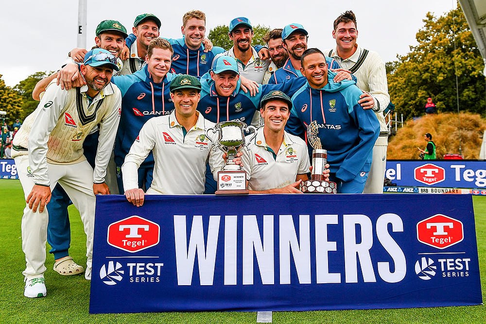 | Photo: John Davidson/Photosport via AP : New Zealand vs Australia Test, Day 4