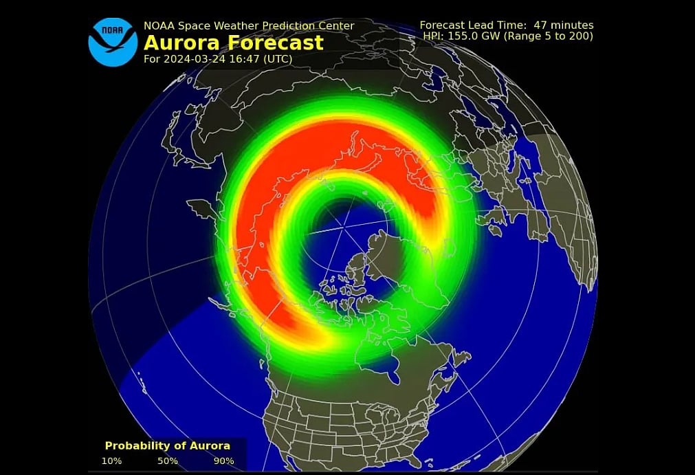 NOAA : Northern Lights Across Northern US