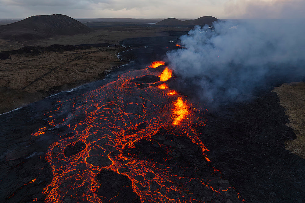 Grindavik volcano eruption