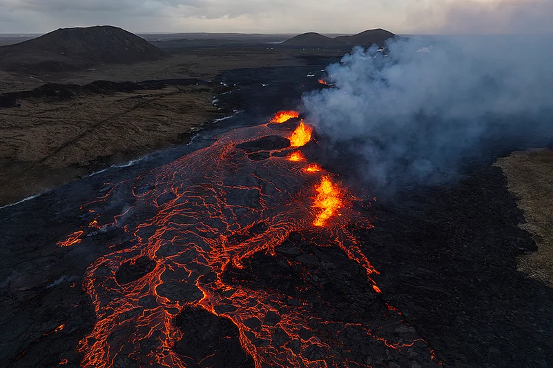 Grindavik volcano eruption