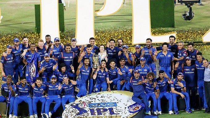 Team Mumbai Indians with their fourth trophy of Indian Premier League.  - (Photo: X | Mumbai Indians) 