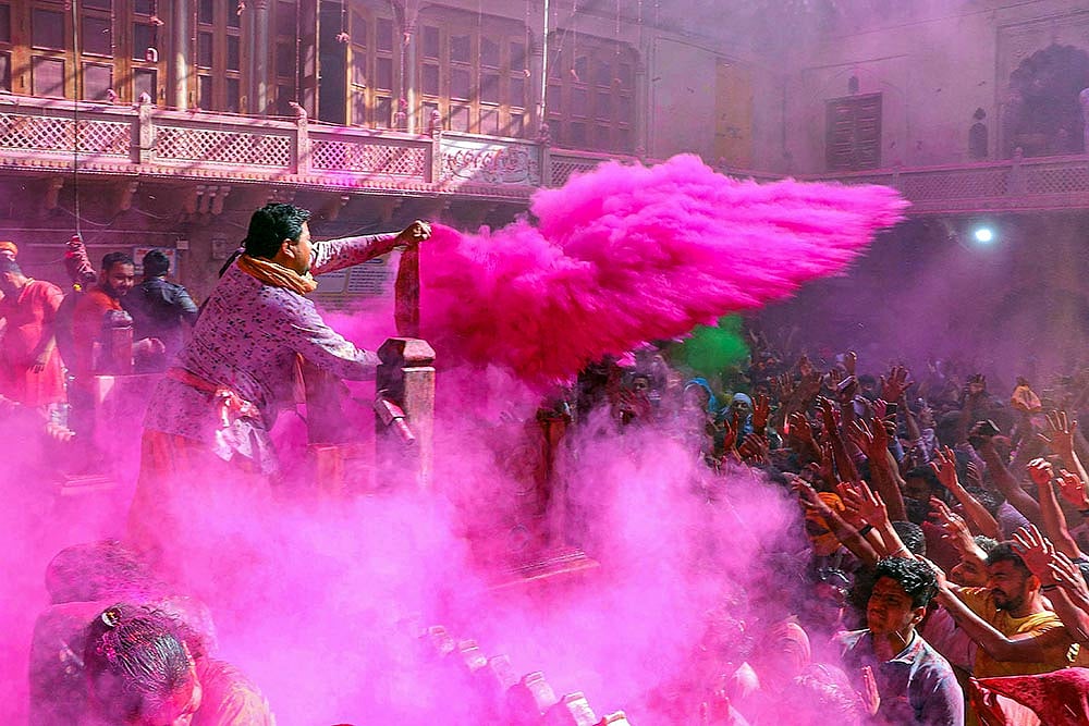 Holi celebrations in Mathura