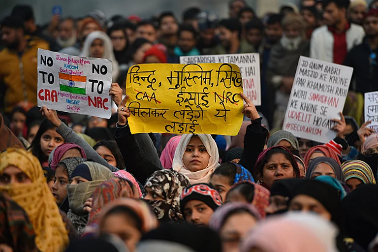 Women protest against the Citizenship Amendment Act (CAA) and the proposed National Register of Citizens (NRC). - Getty Images